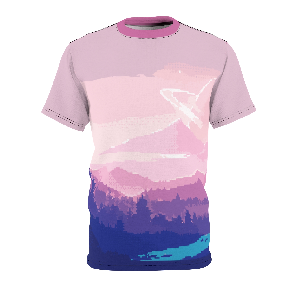 Vaporwave Planetscape AOP T-Shirt - retrowave