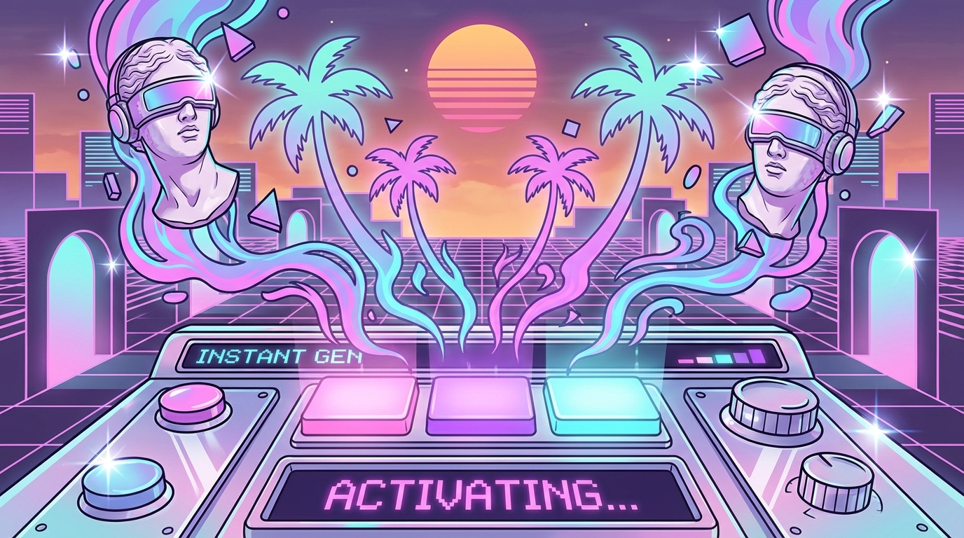 Instant Vaporwave Text Generation Steps