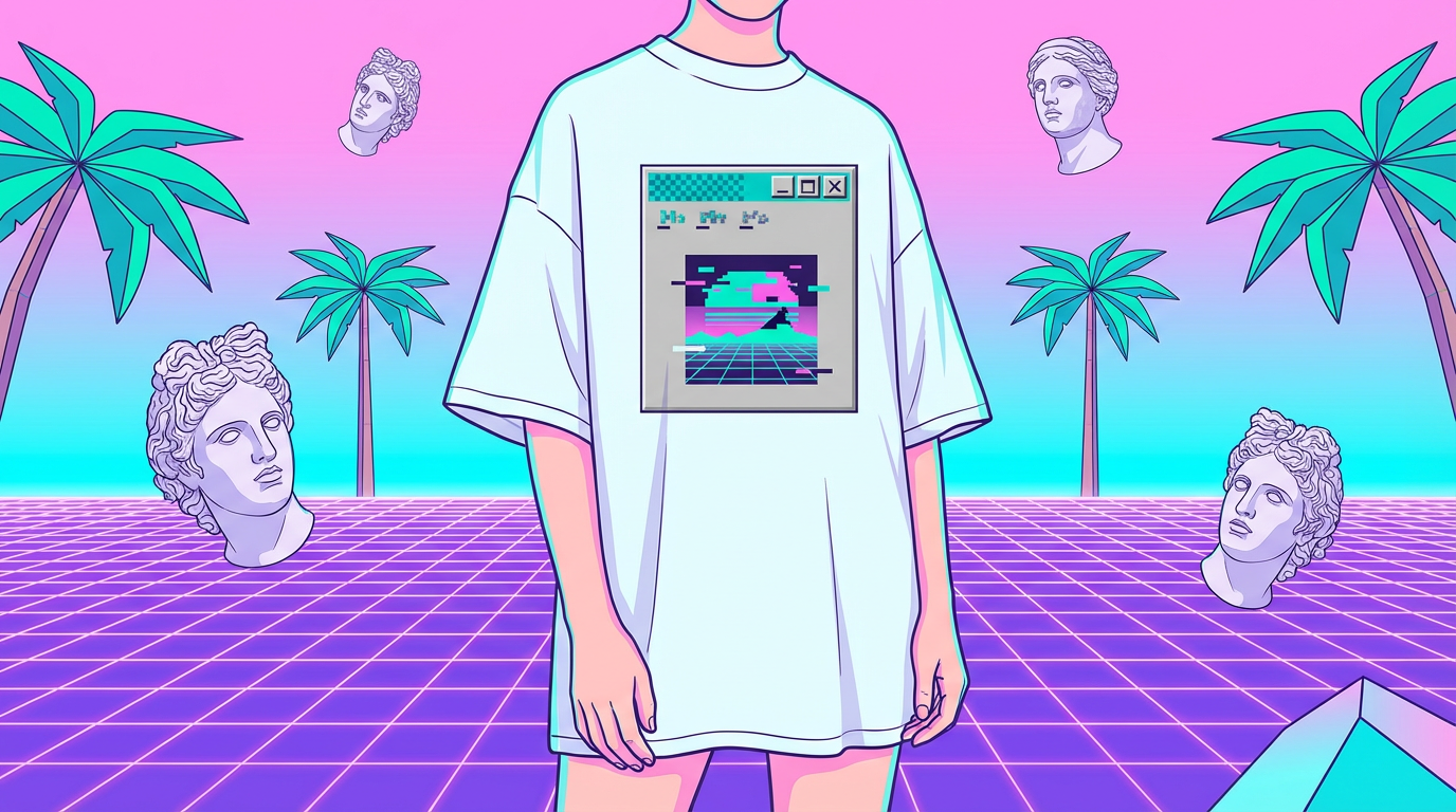 Rocking Oversized Tees And Windows 95 Graphics