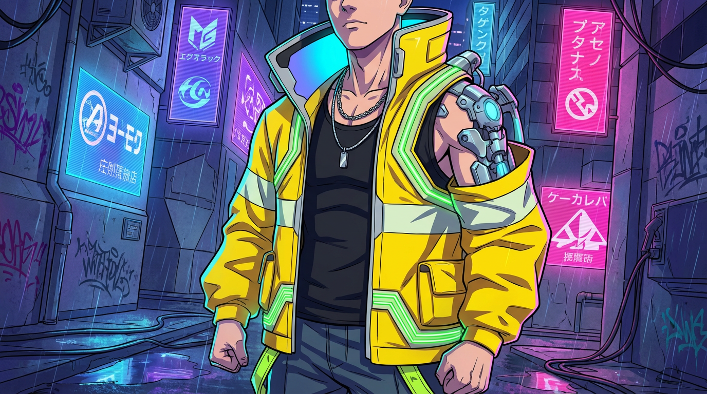 Anime Style With Cyberpunk Edgerunners Gear
