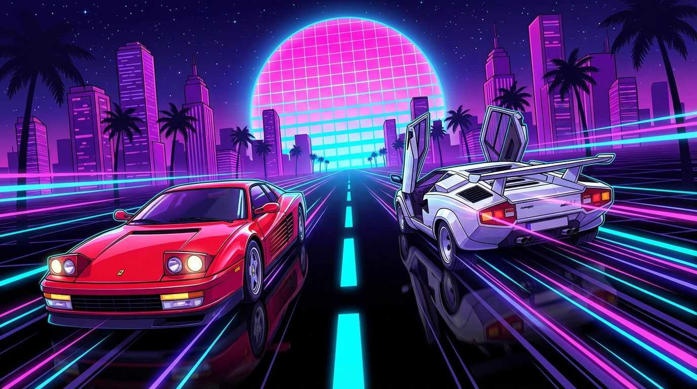 Chasing The Neon Horizon With Legendary Outrun Cars Featured Image