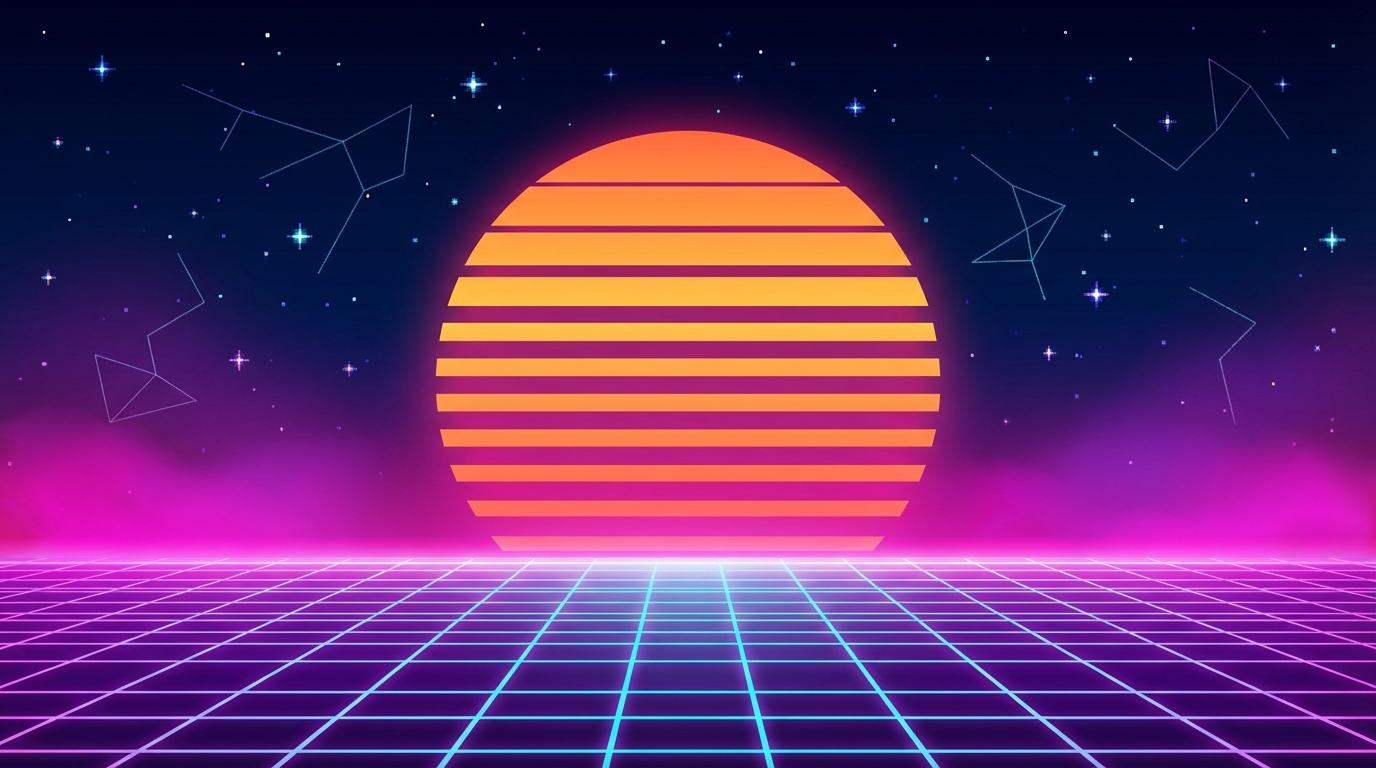 How To Create Your Own Rad Synthwave Art From Scratch Crafting The Giant Segmented Outrun Sun
