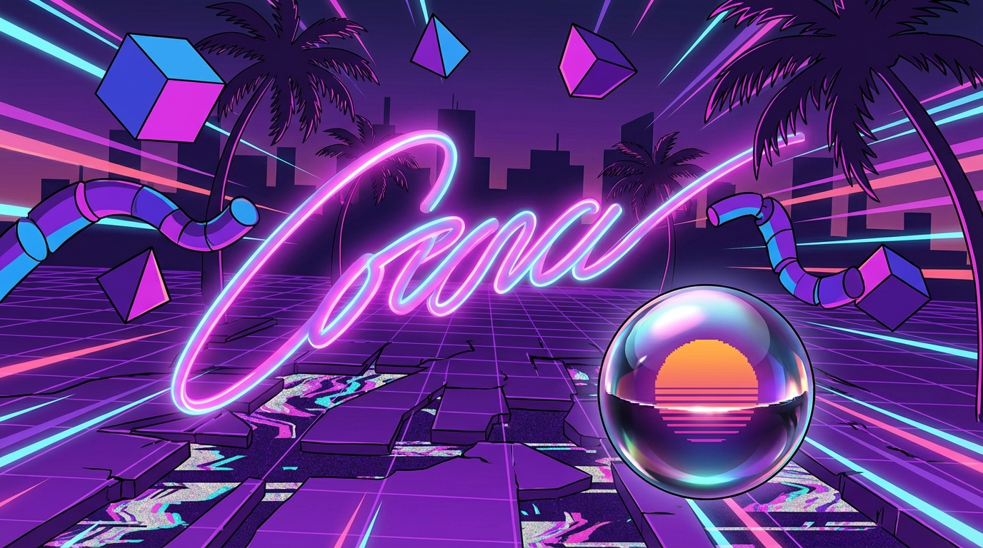 Glitchy Vaporwave Grids And Neon Synthwave Scripts