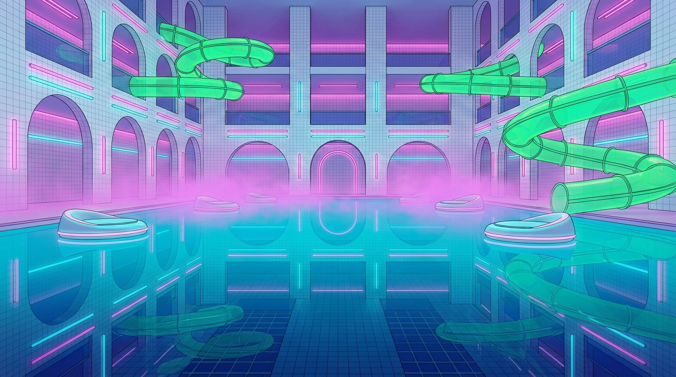 Dive Into The Neon Glow Of Poolcore Aesthetic Imagery Featured Image