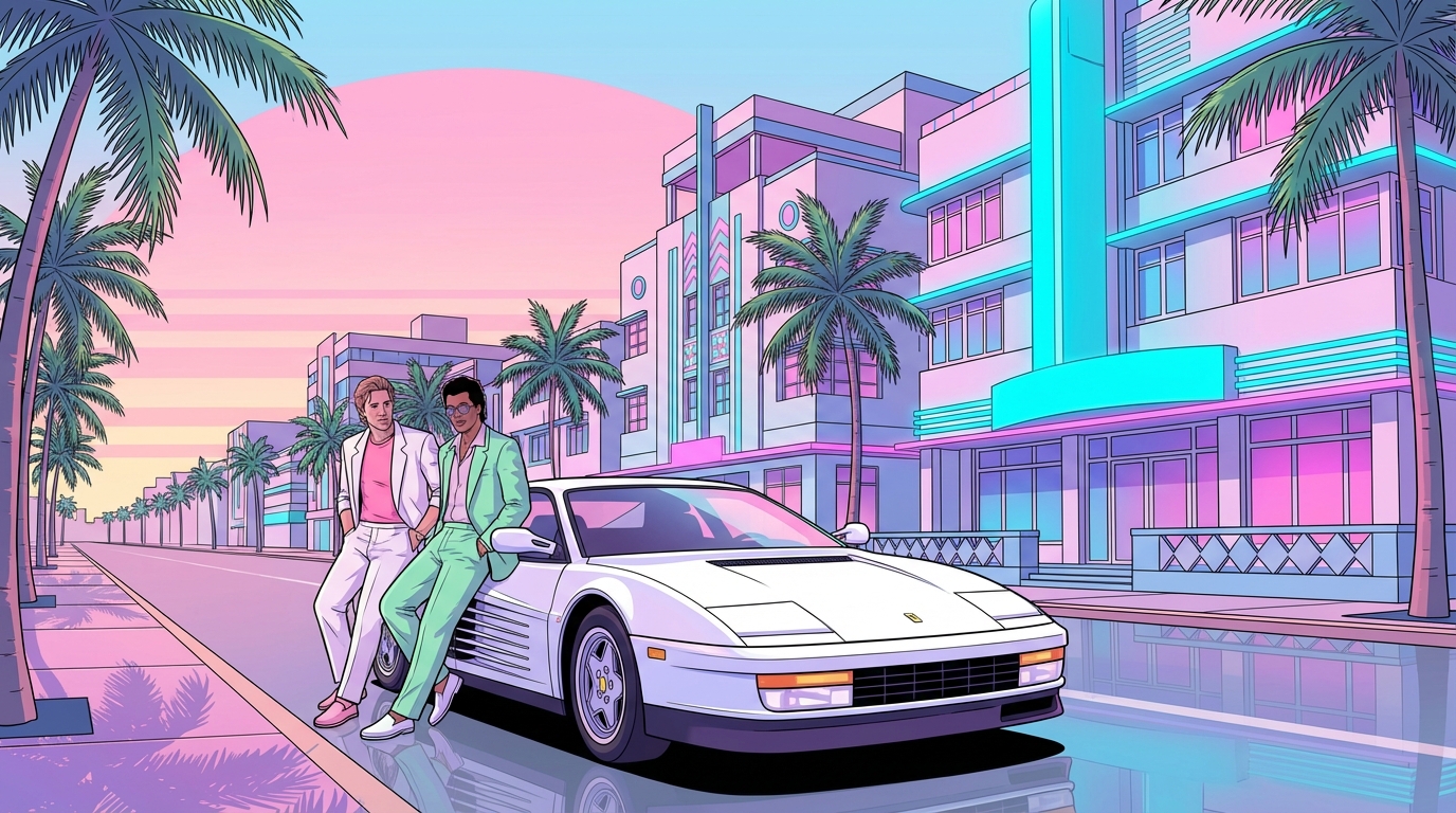 How To Nail The Miami Vice Aesthetic: Pastels, Neon, And Pure 80s Vibes Featured Image