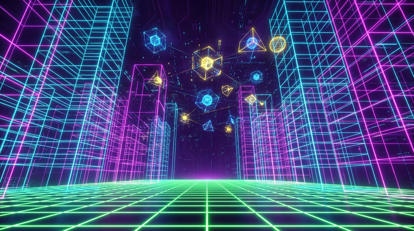 Level Up Your Art With Retro Wireframe Graphics: Neon Grids And Hacker Vibes Featured Image