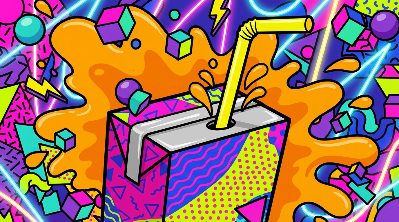 Neon Nostalgia: The Radical Design Of Vintage Juice Boxes Featured Image