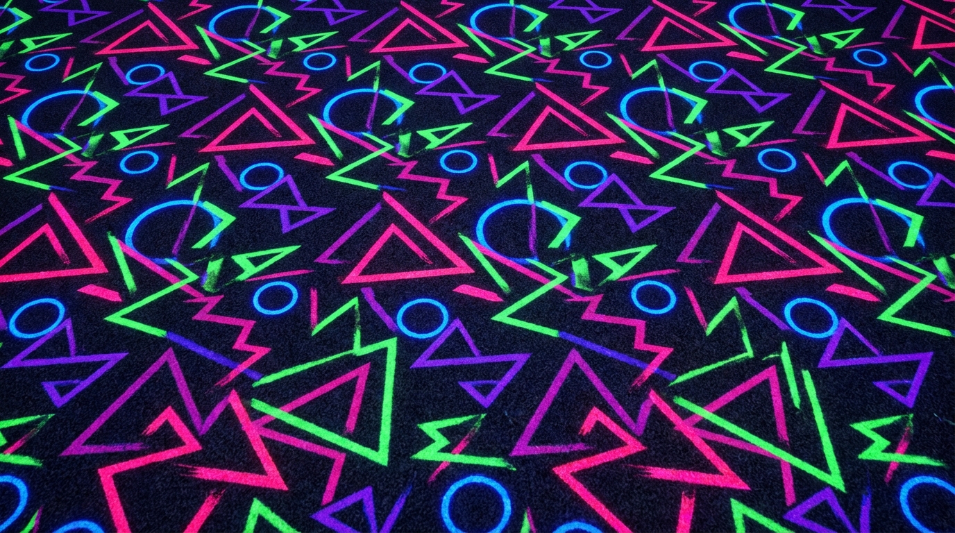 Why Arcade Floor Patterns Are The Ultimate Aesthetic Vibe The Magic Of Blacklight Reactive Fluorescent Dyes