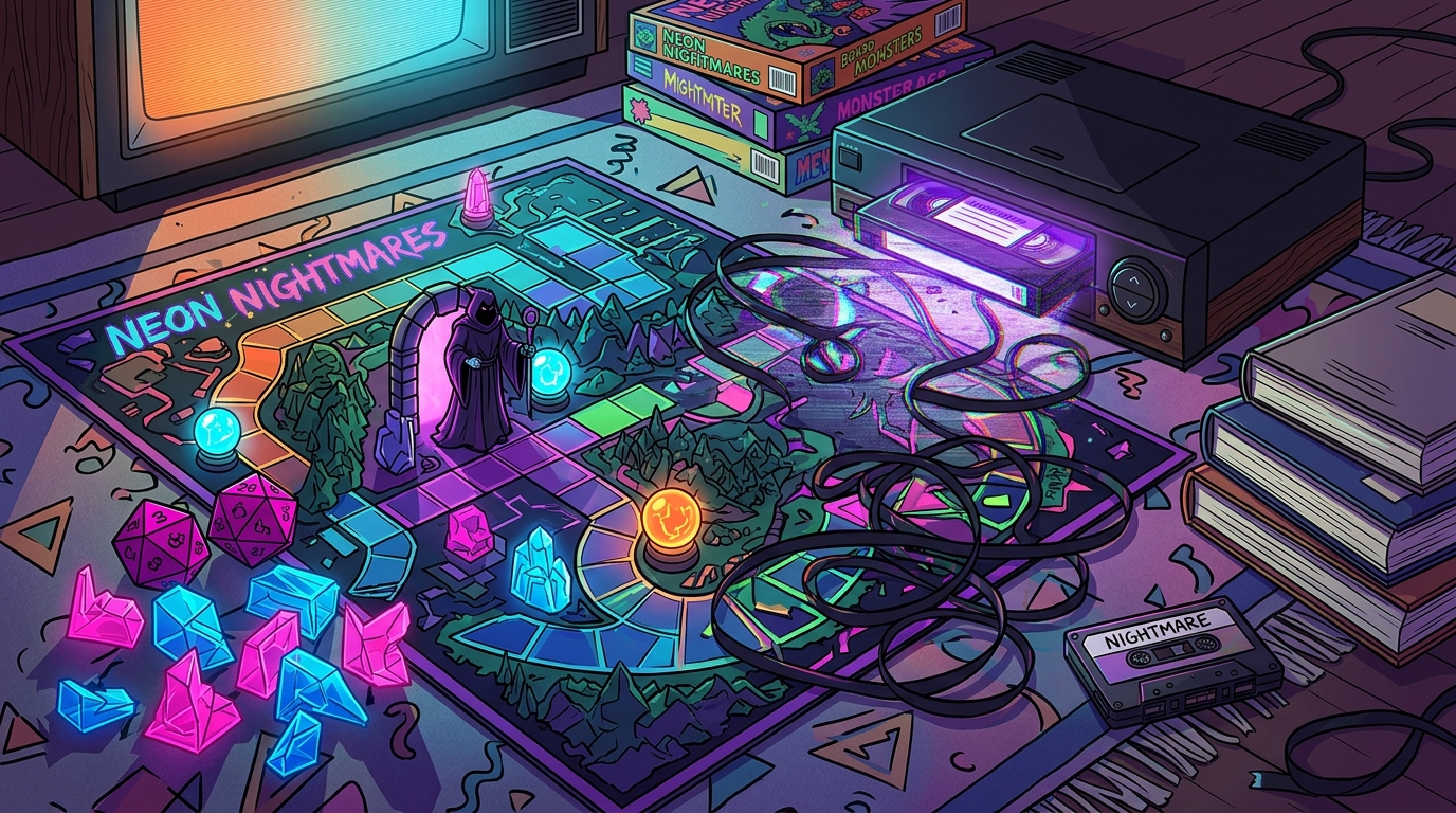 Neon Nightmares And VCR Chaos The Weirdest 80s Board Games Featured Image