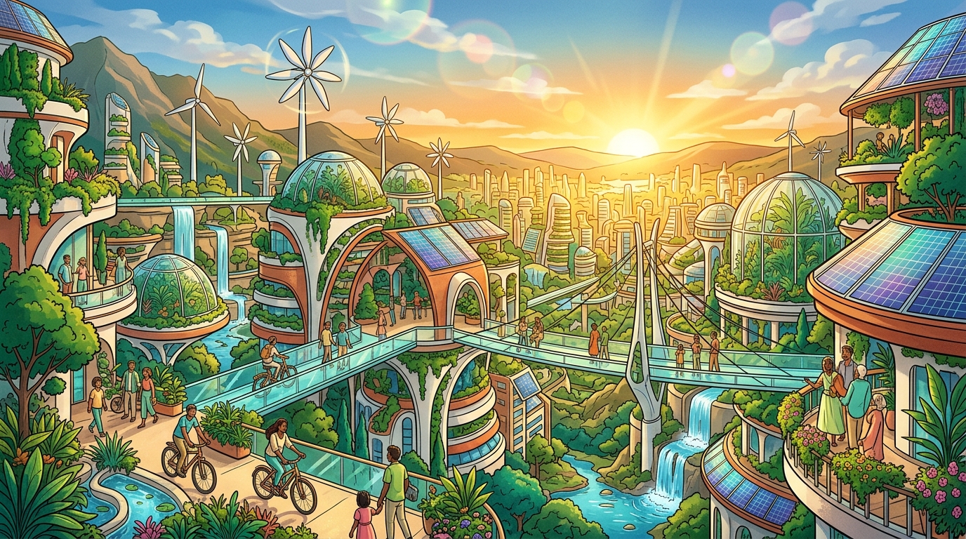 Neon Nights Or Sunny Days Choosing Your Future Aesthetic Solarpunk Dreams Of Green Cities And Clean Energy