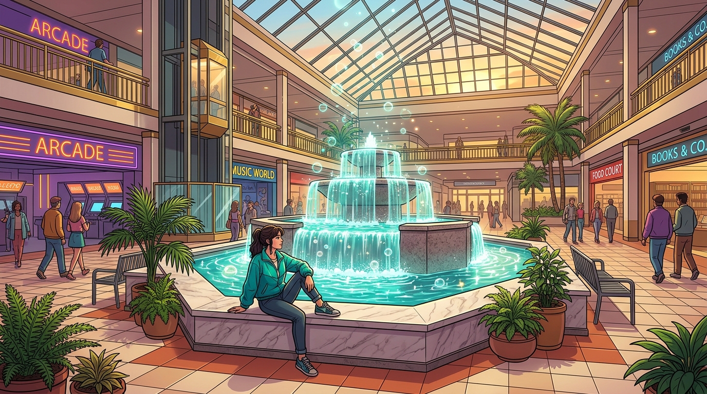 Why Mall Fountain Philosophy Is The Ultimate Vaporwave Vibe The Chlorinated White Noise Of Psychological Comfort