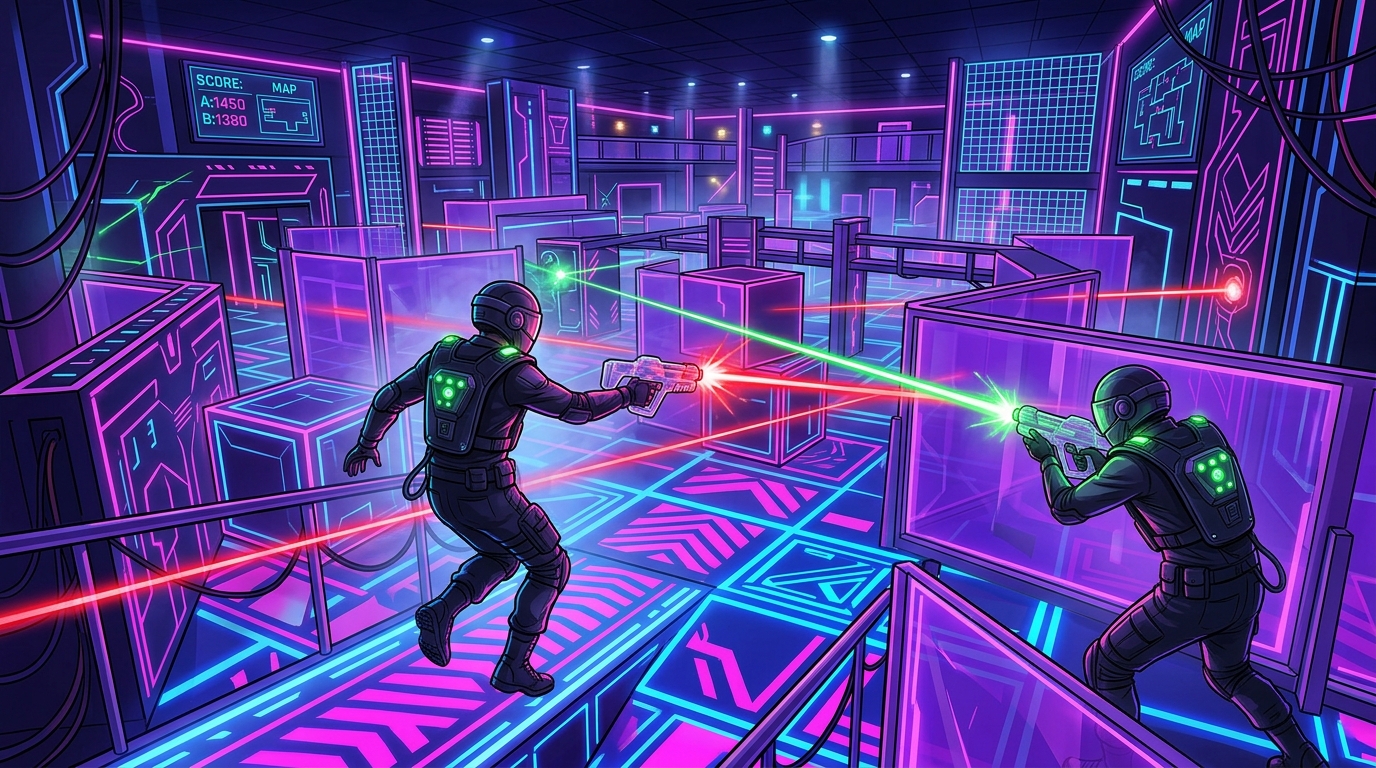 Step Into The Neon Grid Of Modern Laser Tag Arenas Featured Image