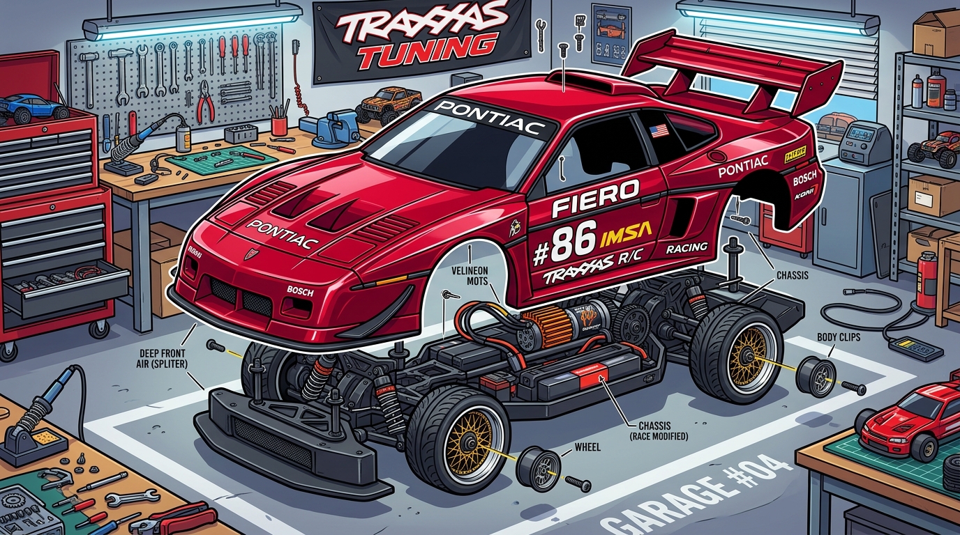 Rad Retro Racing With The Traxxas Fiero Body Anatomy Of The Pontiac Fiero IMSA Body