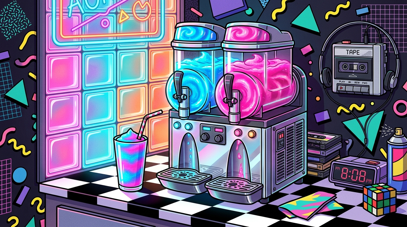 Neon Brain Freeze: The Glorious History Of Vintage Slushie Machines Bringing The Radical 80s Vibe To Your Kitchen