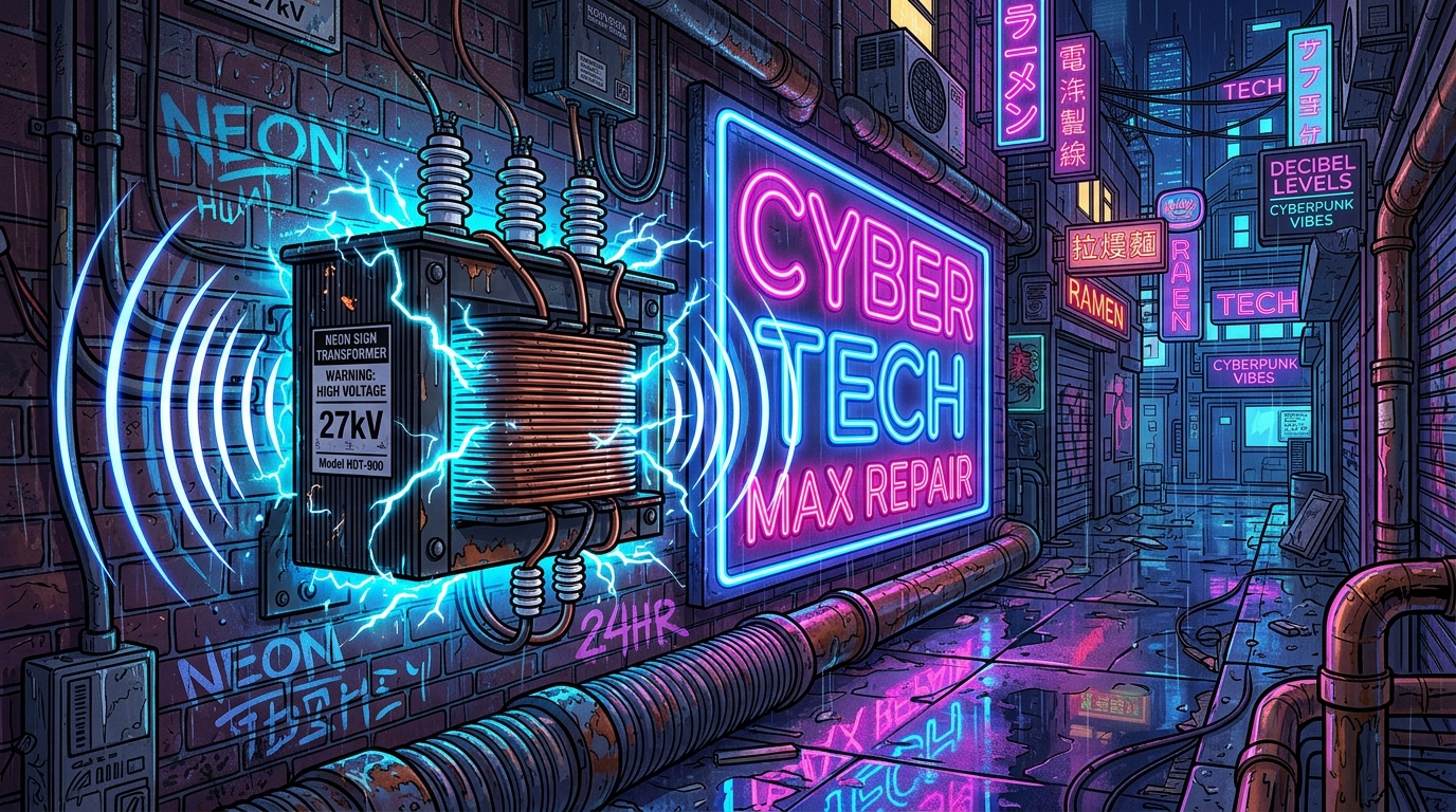 The Aesthetic Symphony Of Neon Sign Transformer Hum Decibel Levels For Maximum Cyberpunk Vibes