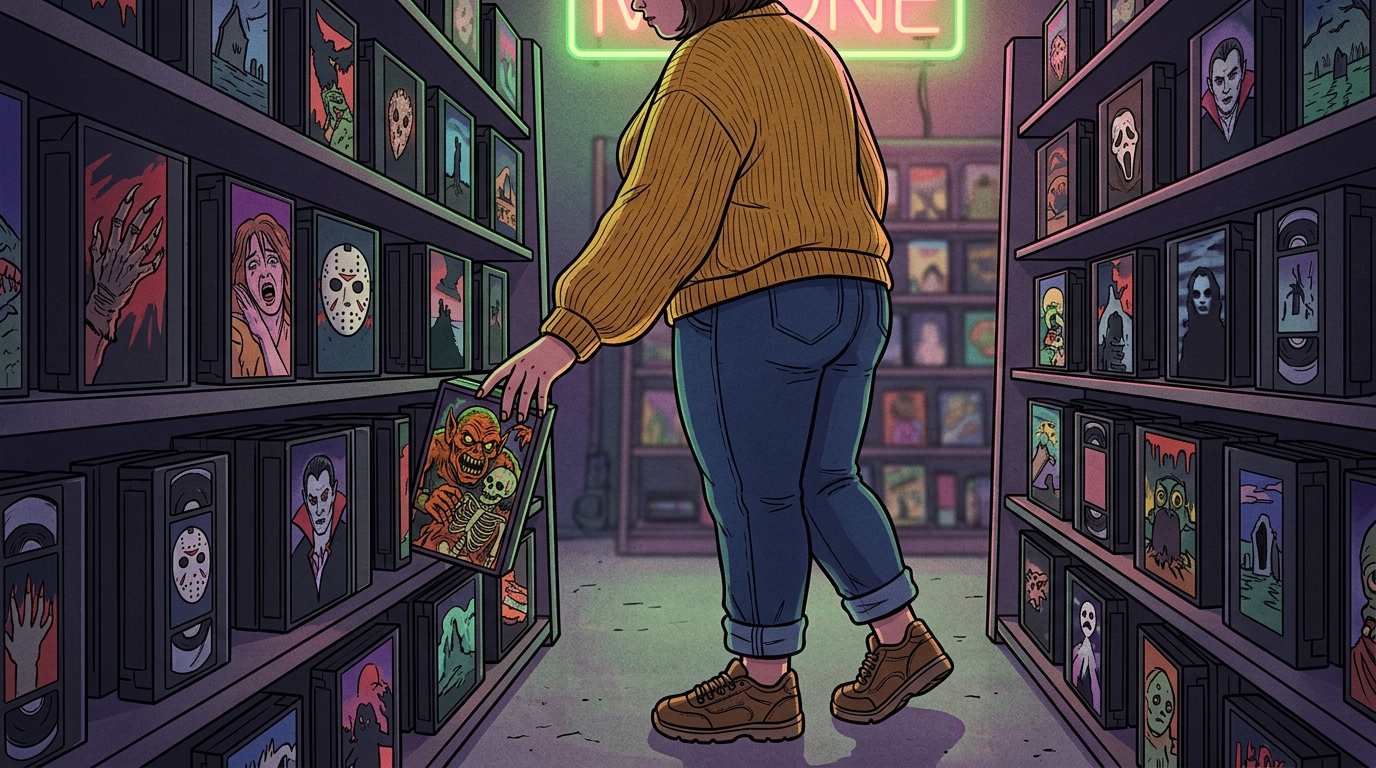 The Forbidden Glow Of The Rental Store Horror Section Escaping The Algorithm For Human Curation Vibes