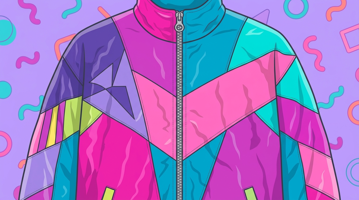 High Contrast Neon Pink And Teal Colorblocking