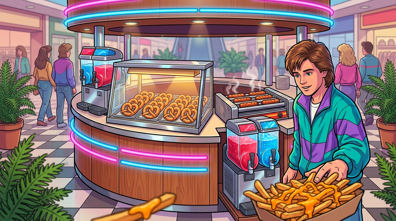 Neon Dreams And Greasy Steams The 1980s Mall Kiosk Experience Featured Image