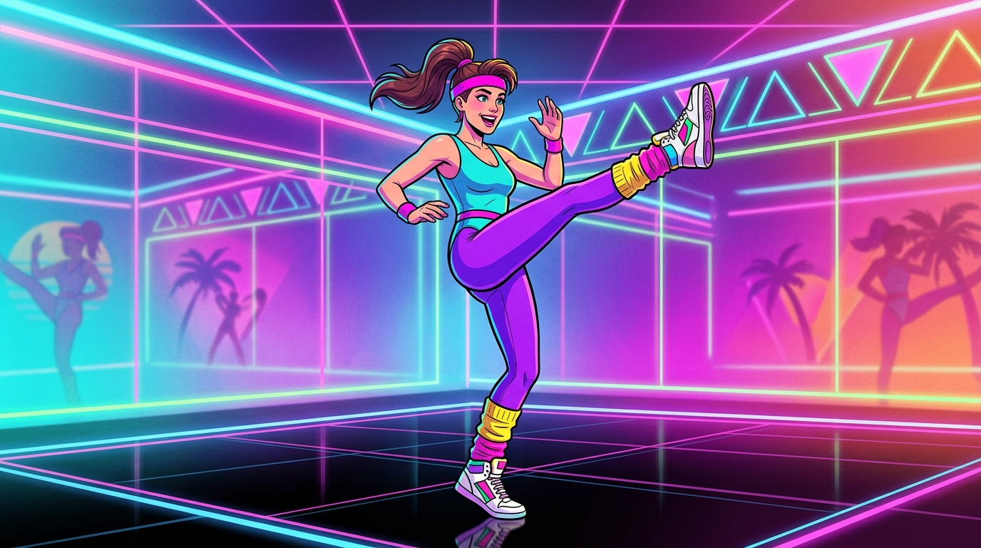 Neon Spandex And Synth Beats The 80s Aerobics Revolution Spandex Leggings And Electric Neon Aesthetics