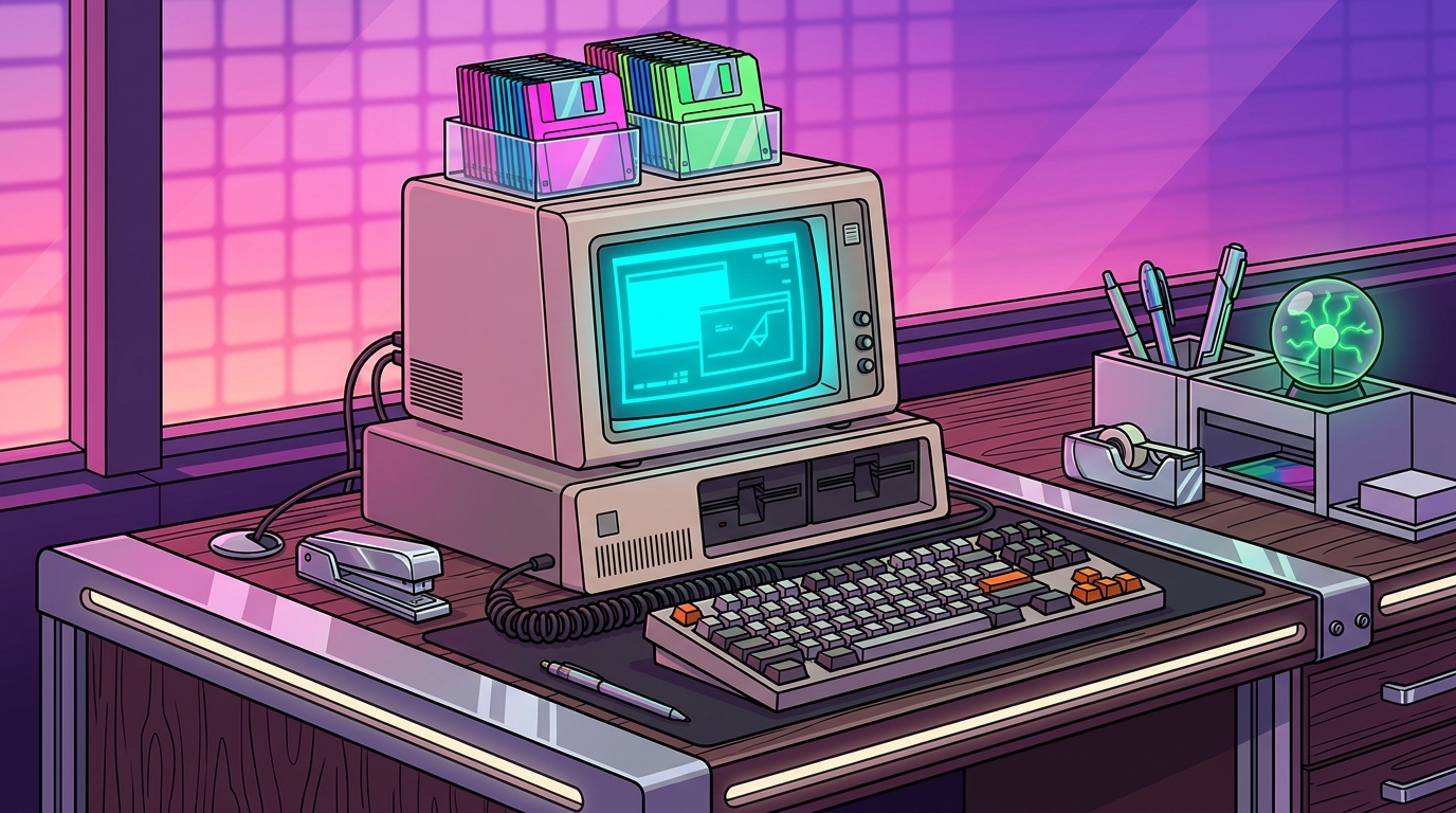 Neon Dreams And Floppy Disks: The Ultimate Guide To Retro Futuristic Office Gear Featured Image