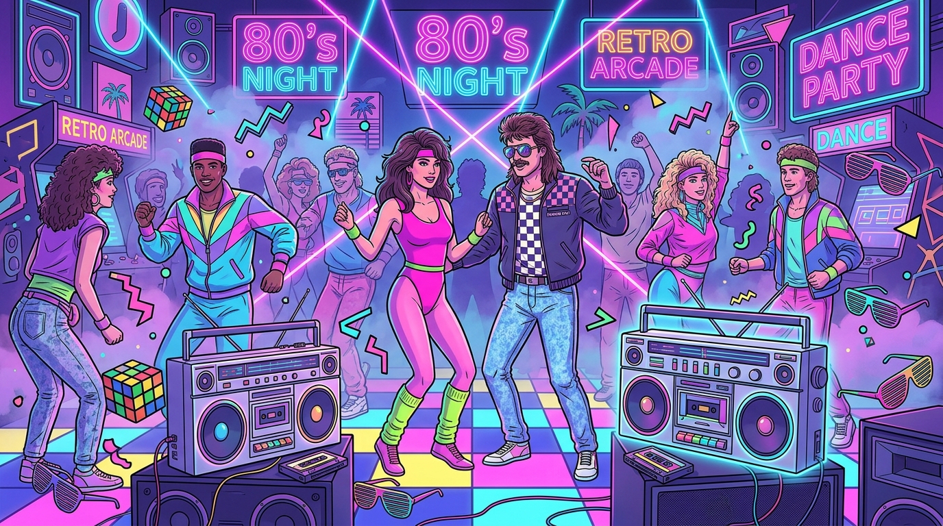 Radical Vibes And Neon Nights: What To Expect At Your 80s Party Featured Image