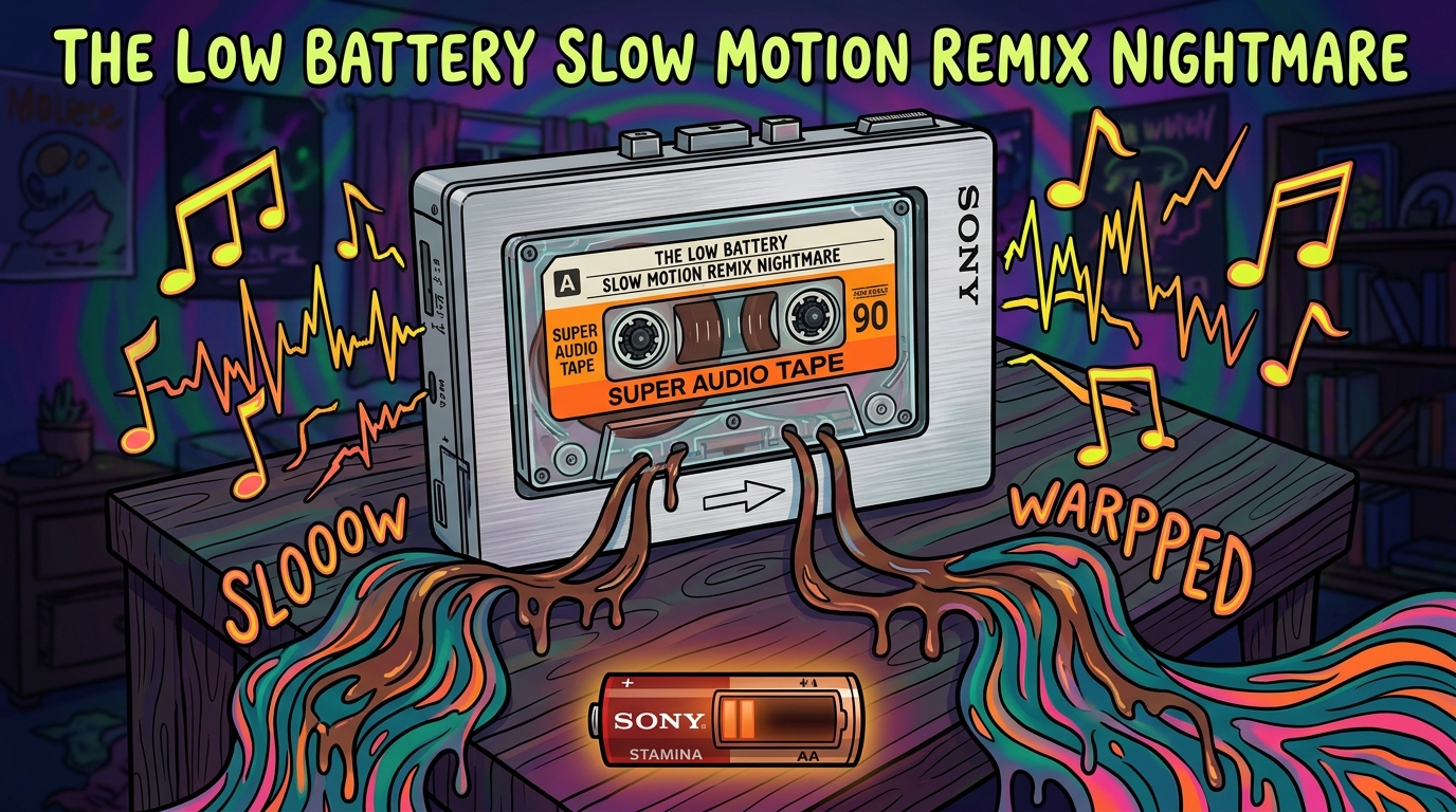 The Struggle Was Real: Surviving The Retro Walkman Battery Apocalypse The Low Battery Slow Motion Remix Nightmare