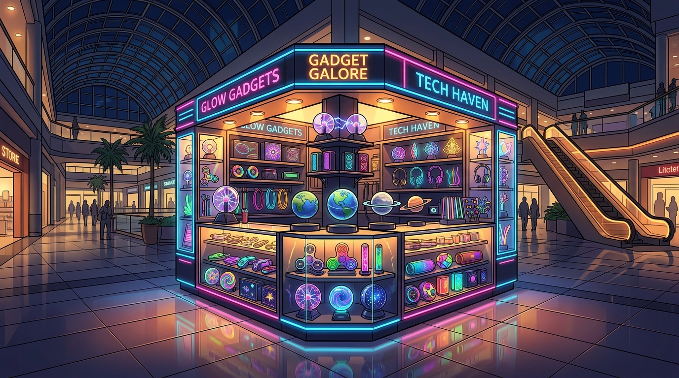 Why Your Soul Craves These Useless Neon Mall Kiosk Gadgets Featured Image