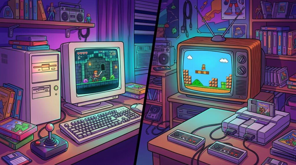 Retro Gaming PC Vs Console Which Time Machine Is Right For You - retrowave