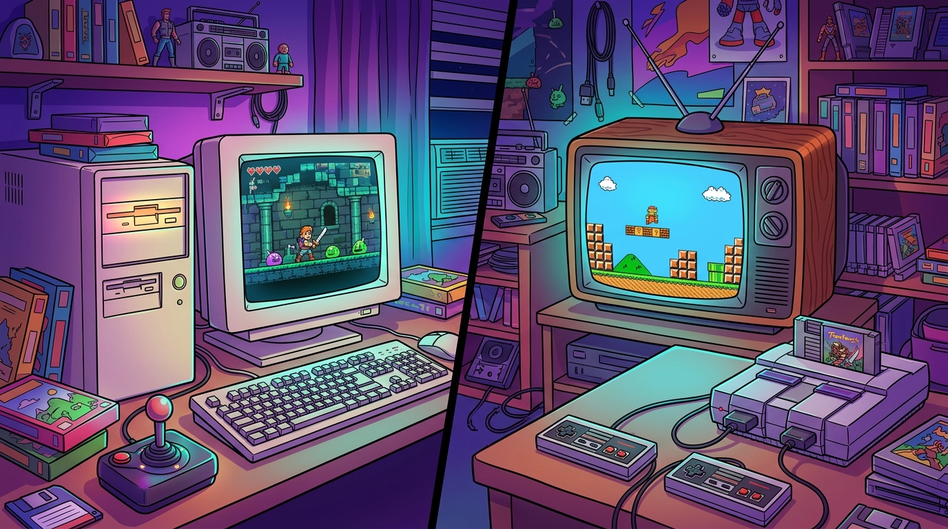 Retro Gaming PC Vs Console Which Time Machine Is Right For You Featured Image