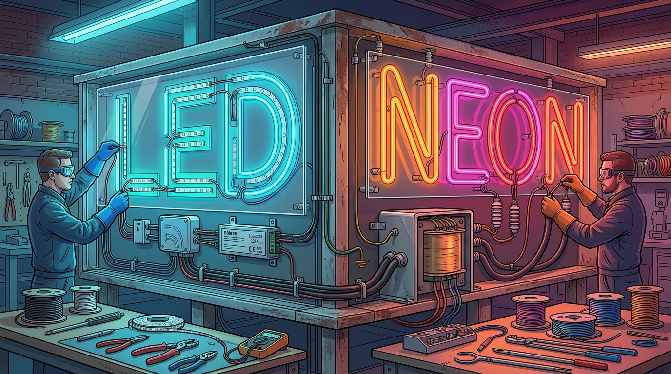 LED Vs Traditional Neon: Which Glow Fits Your Space? Energy Costs Installation And Safety