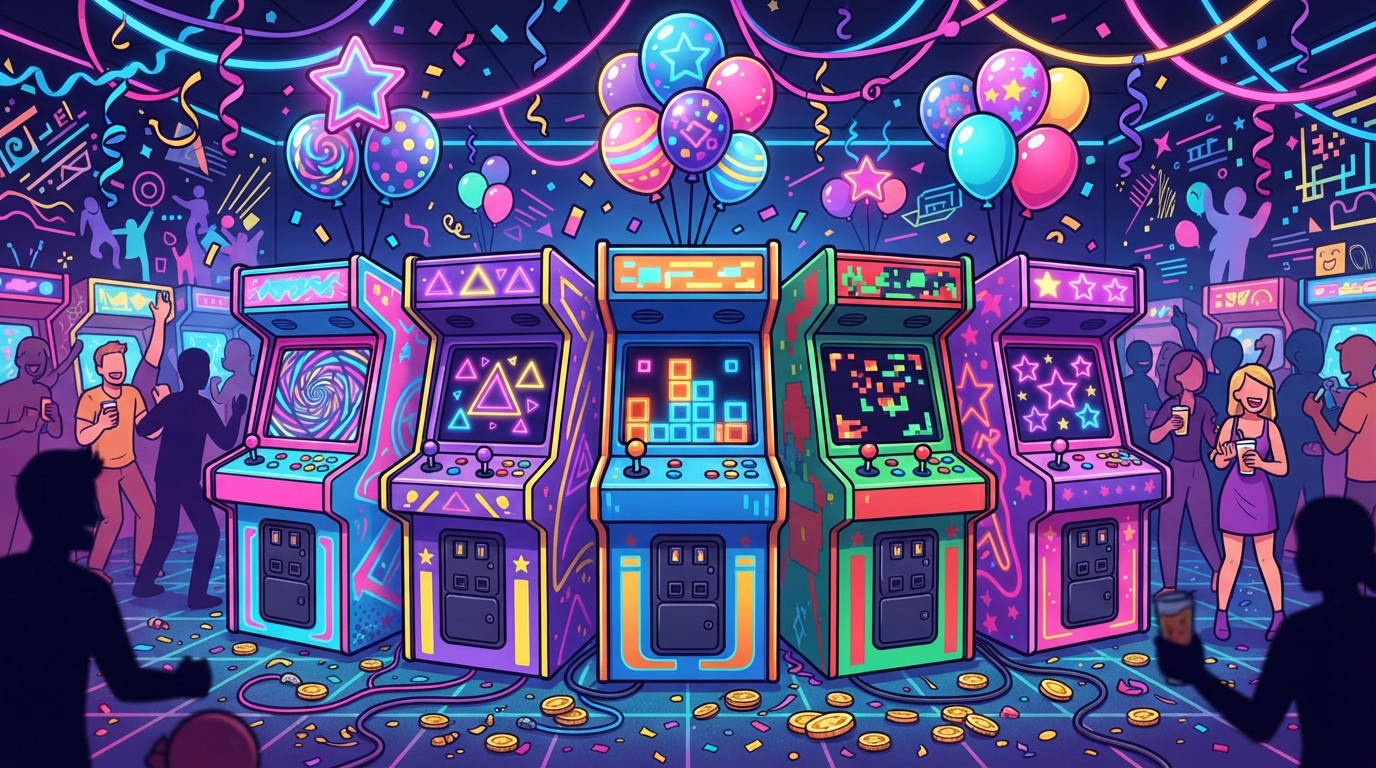 How To Choose A Retro Arcade Party Package Featured Image