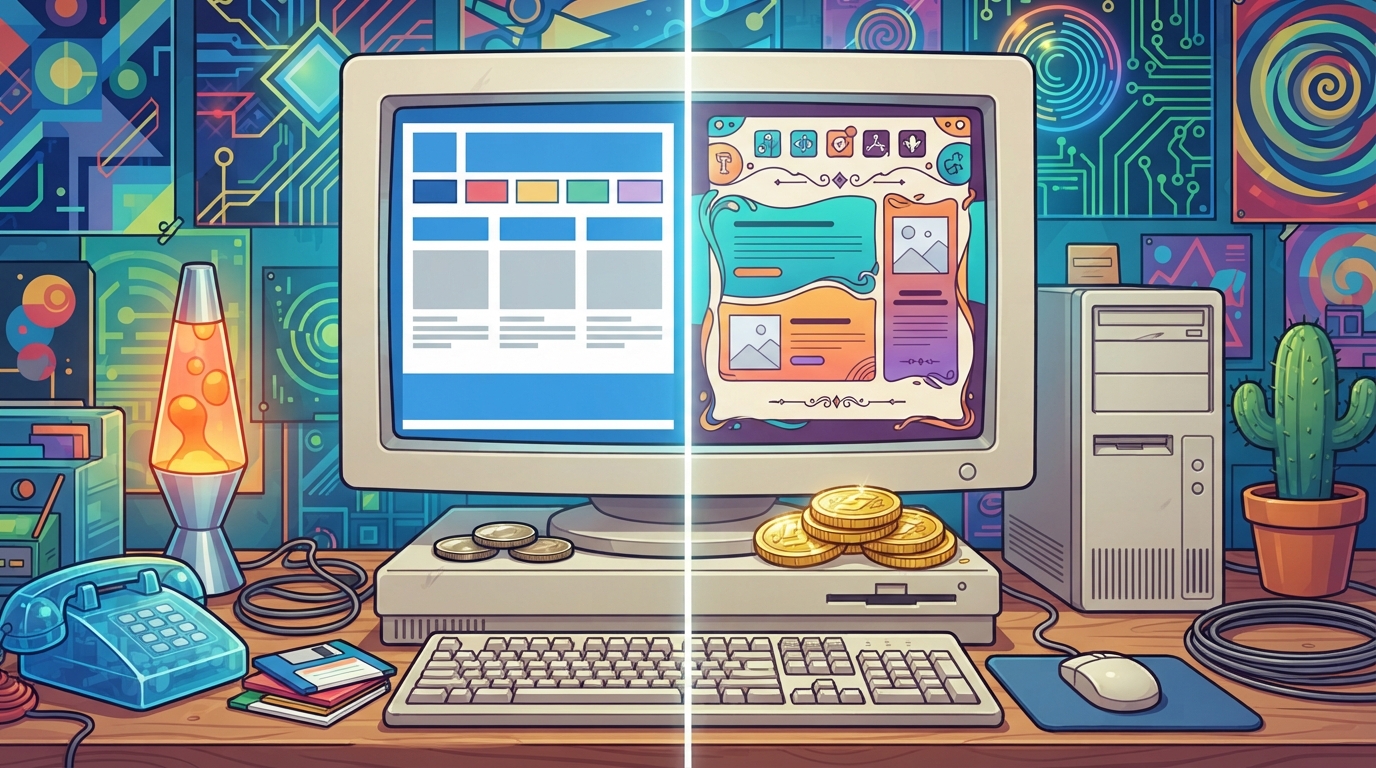 Retro Web Design Pricing: What Should You Expect? Is A Template Cheaper Than Custom Design?