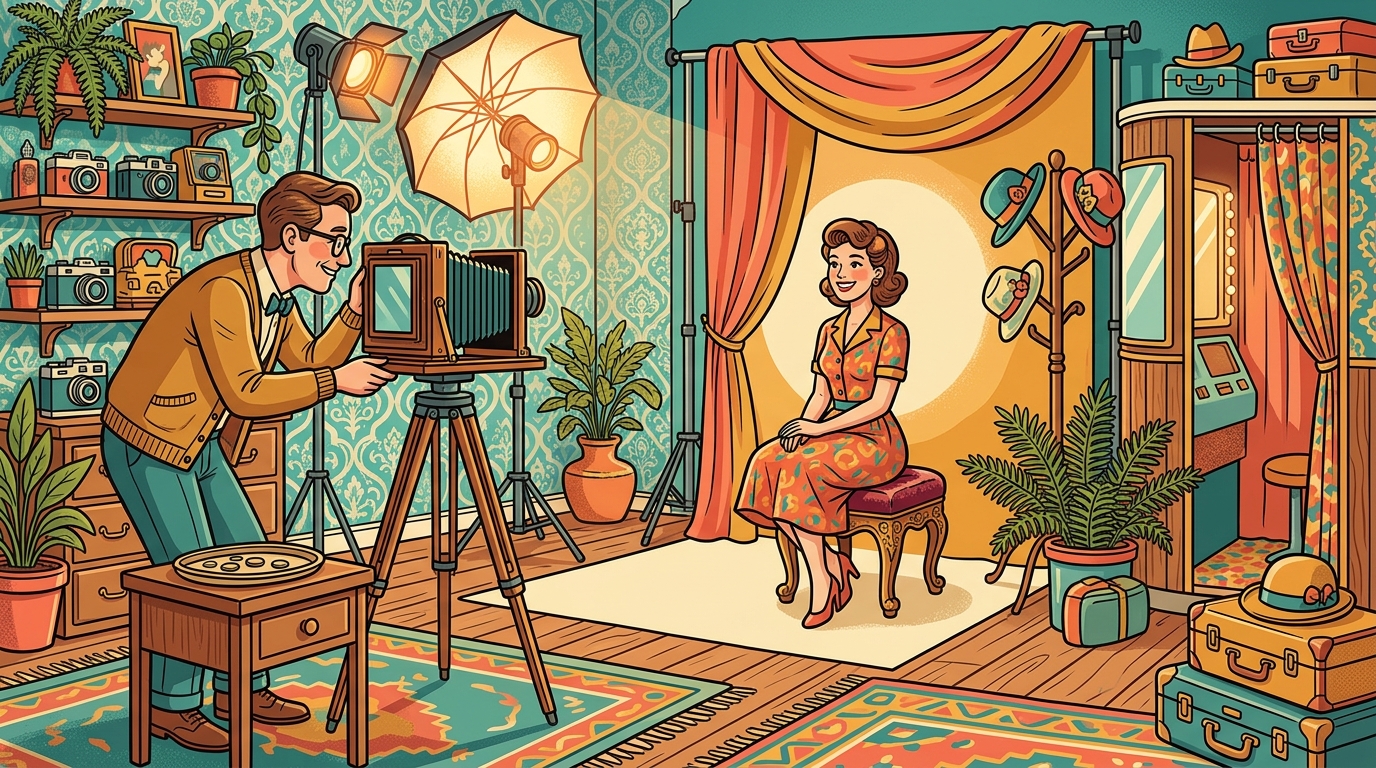 Retro Photo Studio Packages: Portraits, Booths, and Costs Featured Image