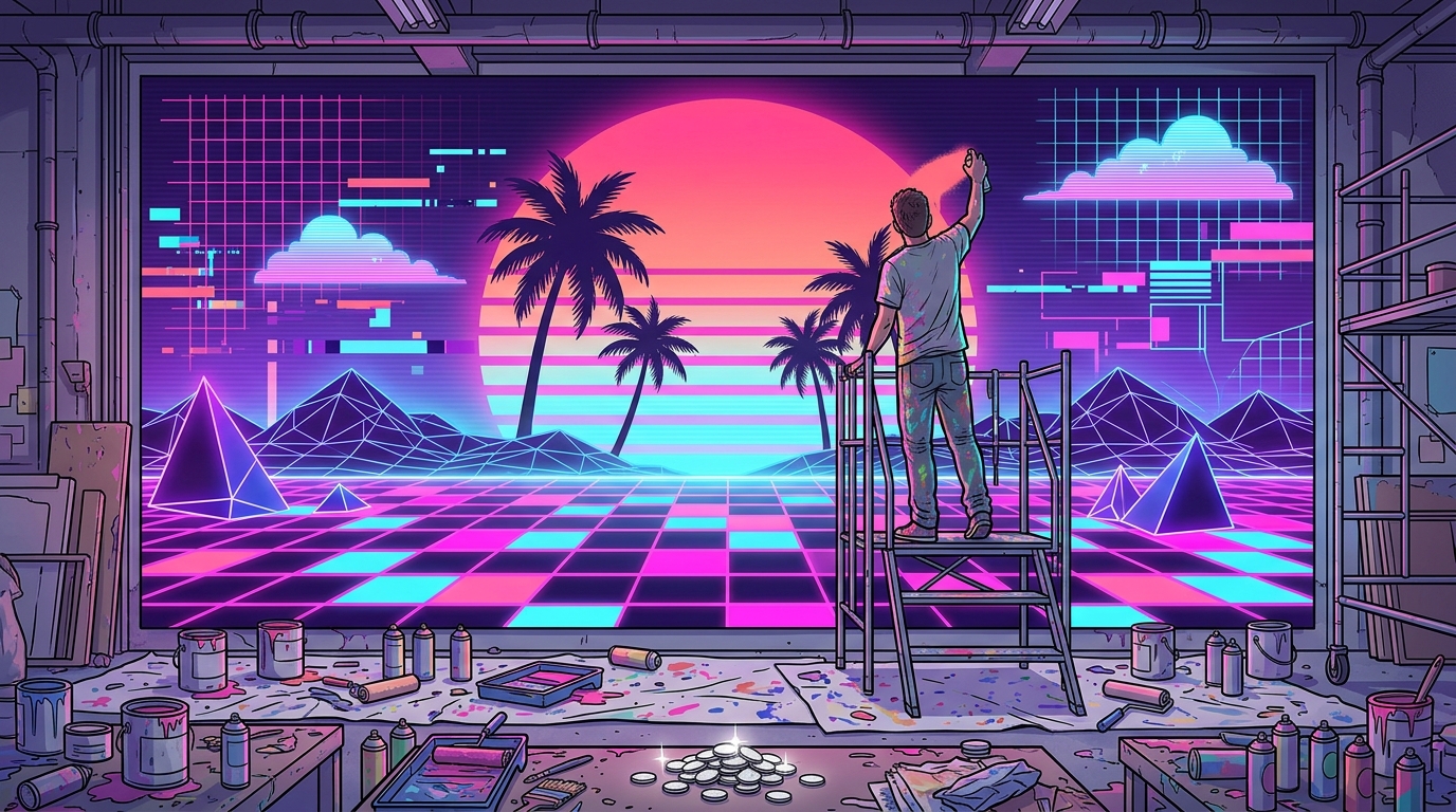 Vaporwave Mural Commission: How to Hire the Right Artist What Does a Vaporwave Mural Cost?